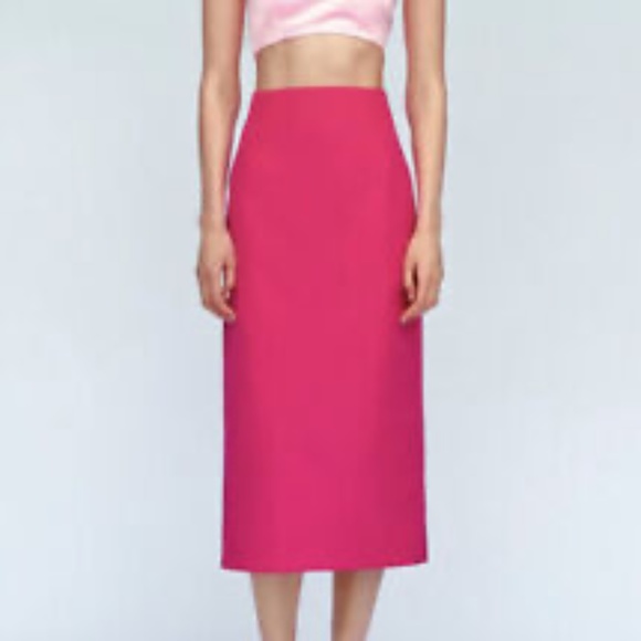 ZARA Fucsia Pencil Skirt SIZE M - Picture 1 of 7